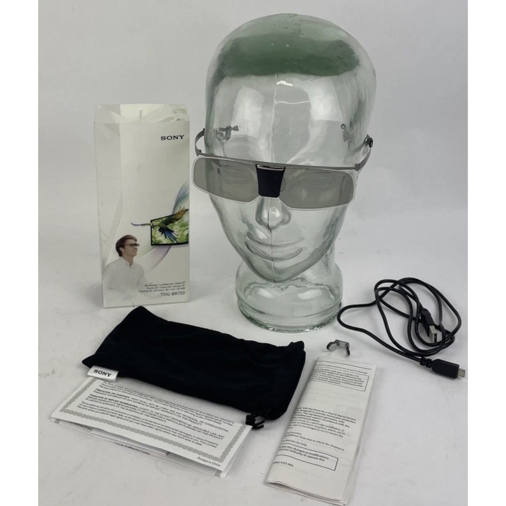NOS OEM Sony Bravia TDG-BR750 Active 3D Glasses DC 5V